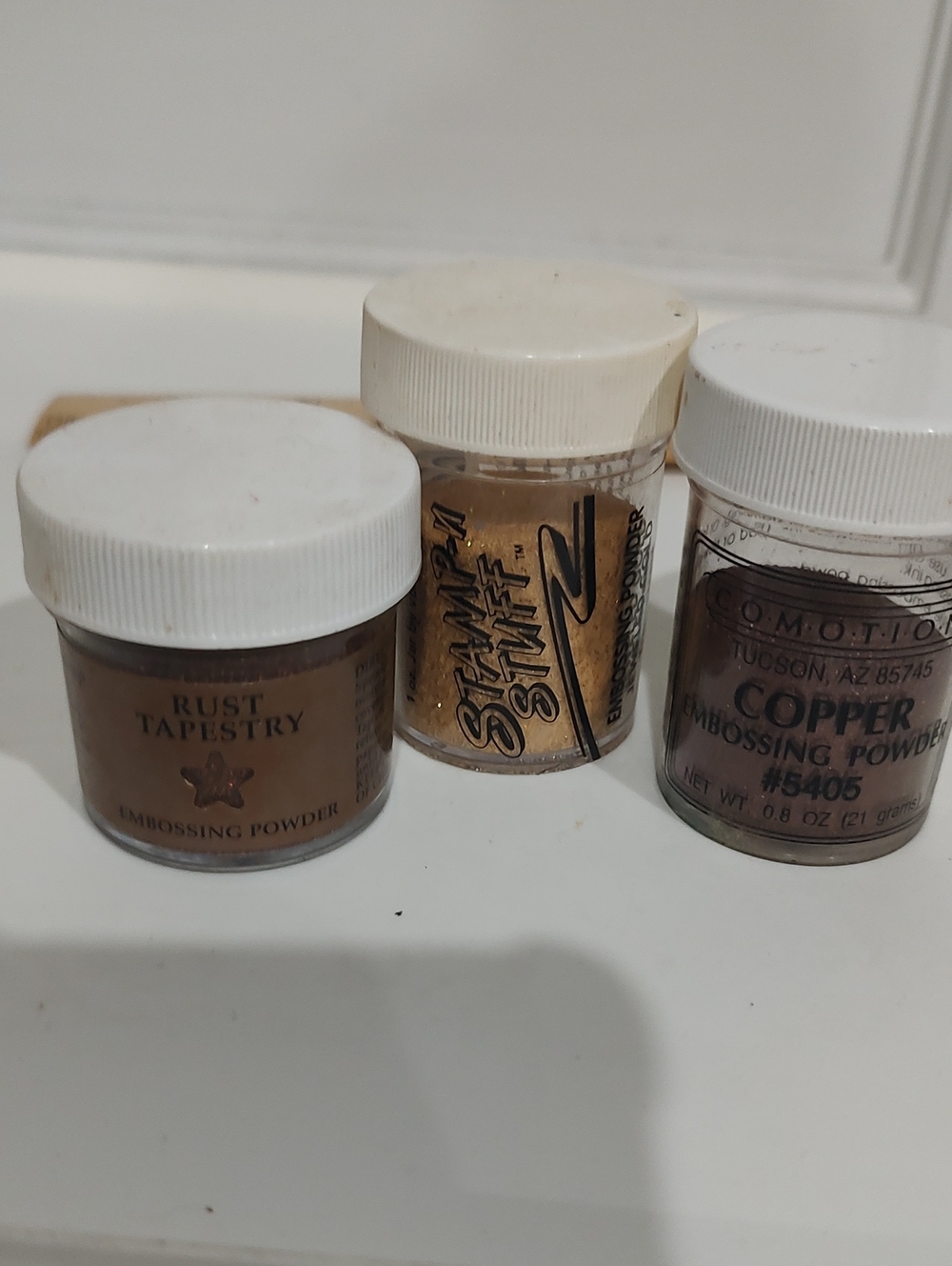 Assorted Copper Embossing Powders Metallic Brown/Copper  Purple Metallic